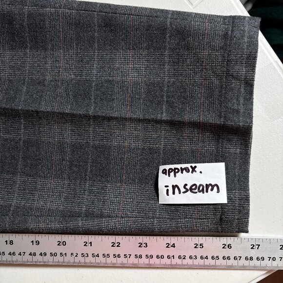 Babaton Aritzia Plaid Jimmy Pants Trousers - Women's Size L - Gray - Picture 7 of 7